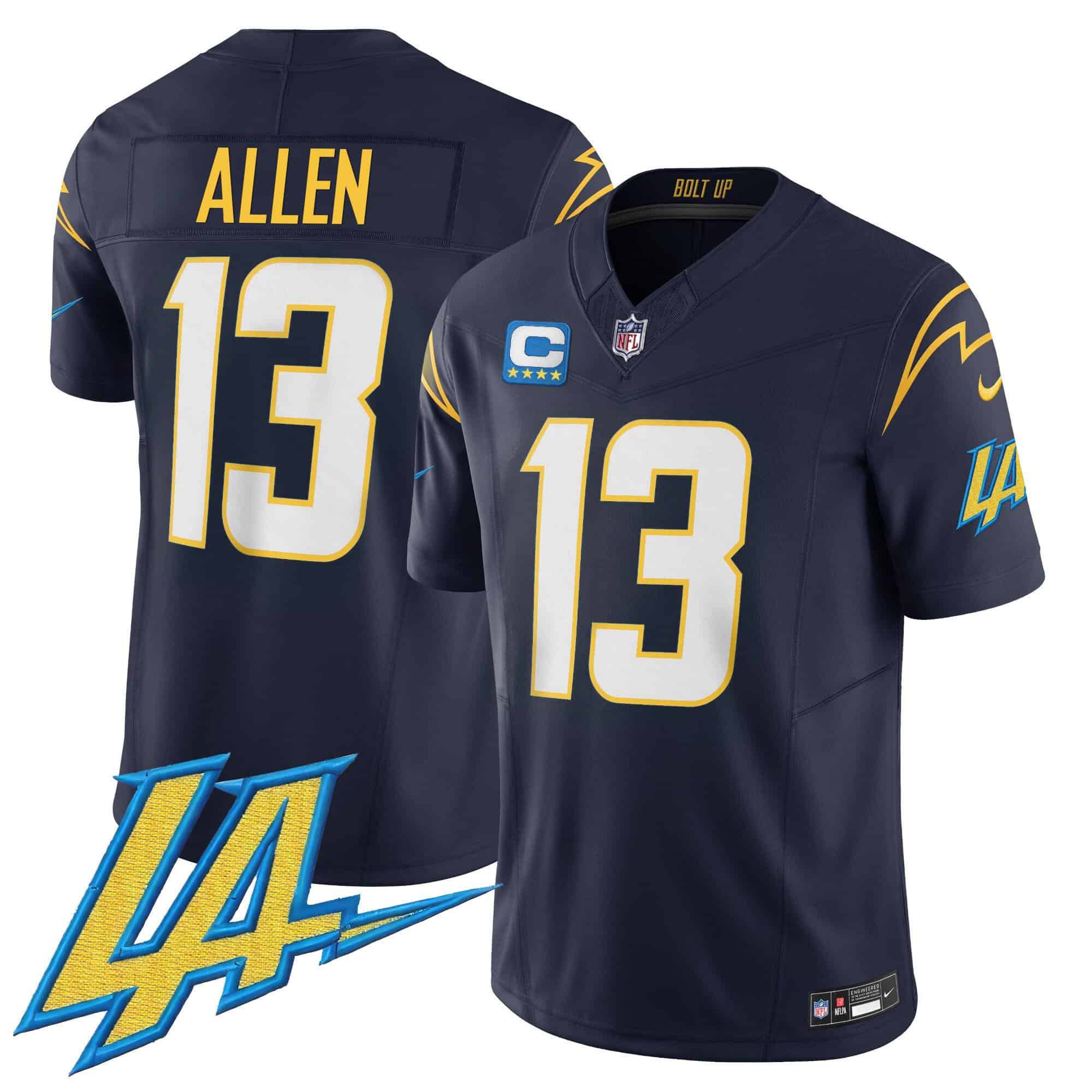Men Los Angeles Chargers #13 Allen Drak Blue 2024 Nike Vapor Limited NFL Jersey